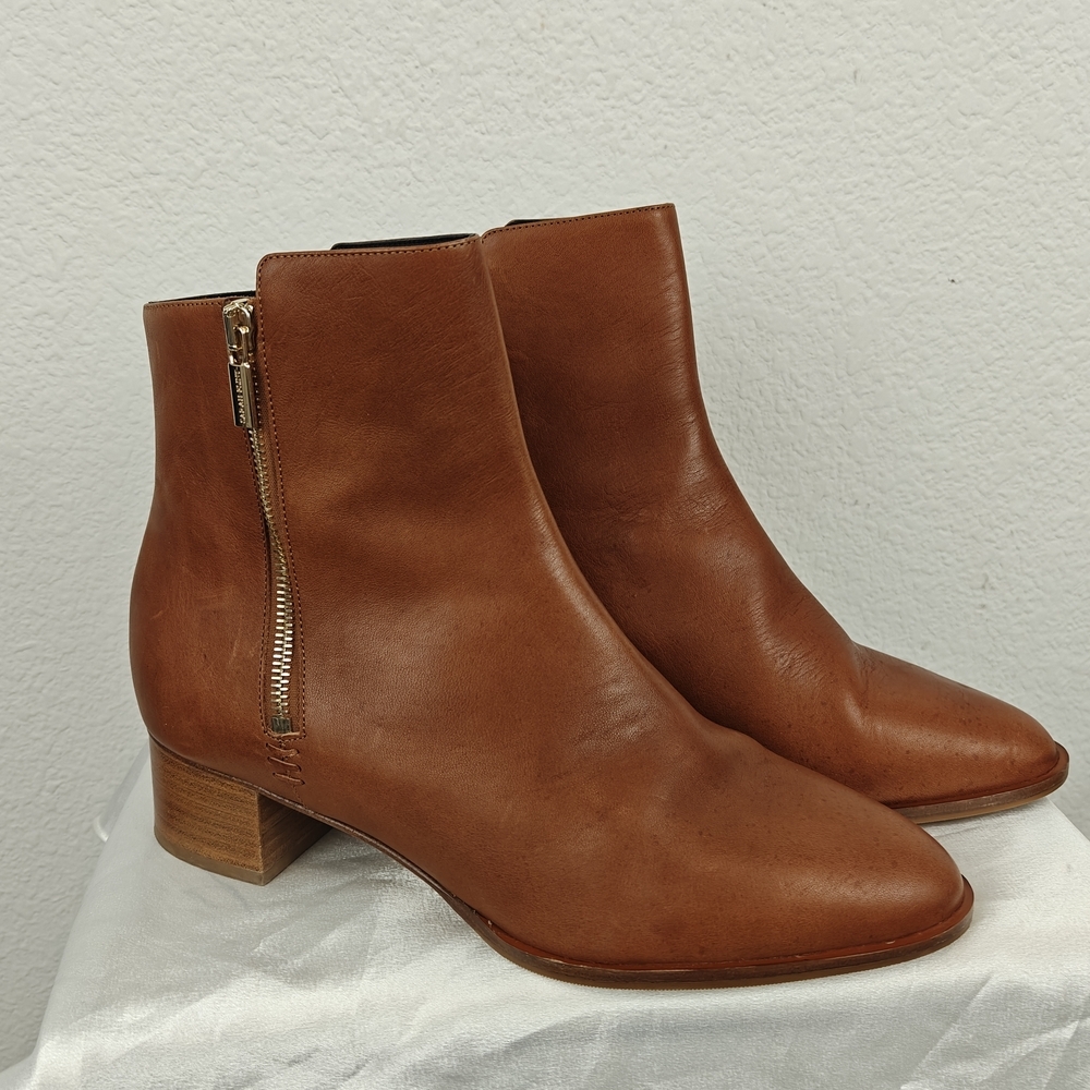 Sarah Flint The Perfect Zip Bootie In Saddle Vachetta Size 40, 9-9.5 Women's - Picture 4 of 16